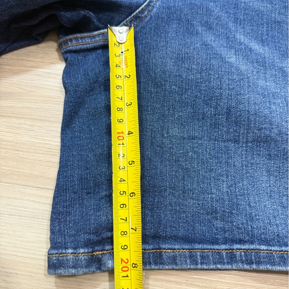 NWOT Judy Blue High Waist Destroyed Double Cuff Overall Denim Shorts Dark Wash - Picture 14 of 14